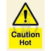 Marine Hazard Sign: Caution Hot